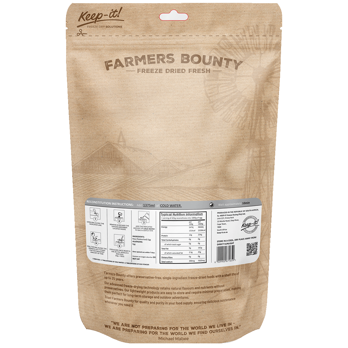 36 Large Raw Beaten Eggs - 1.8kg