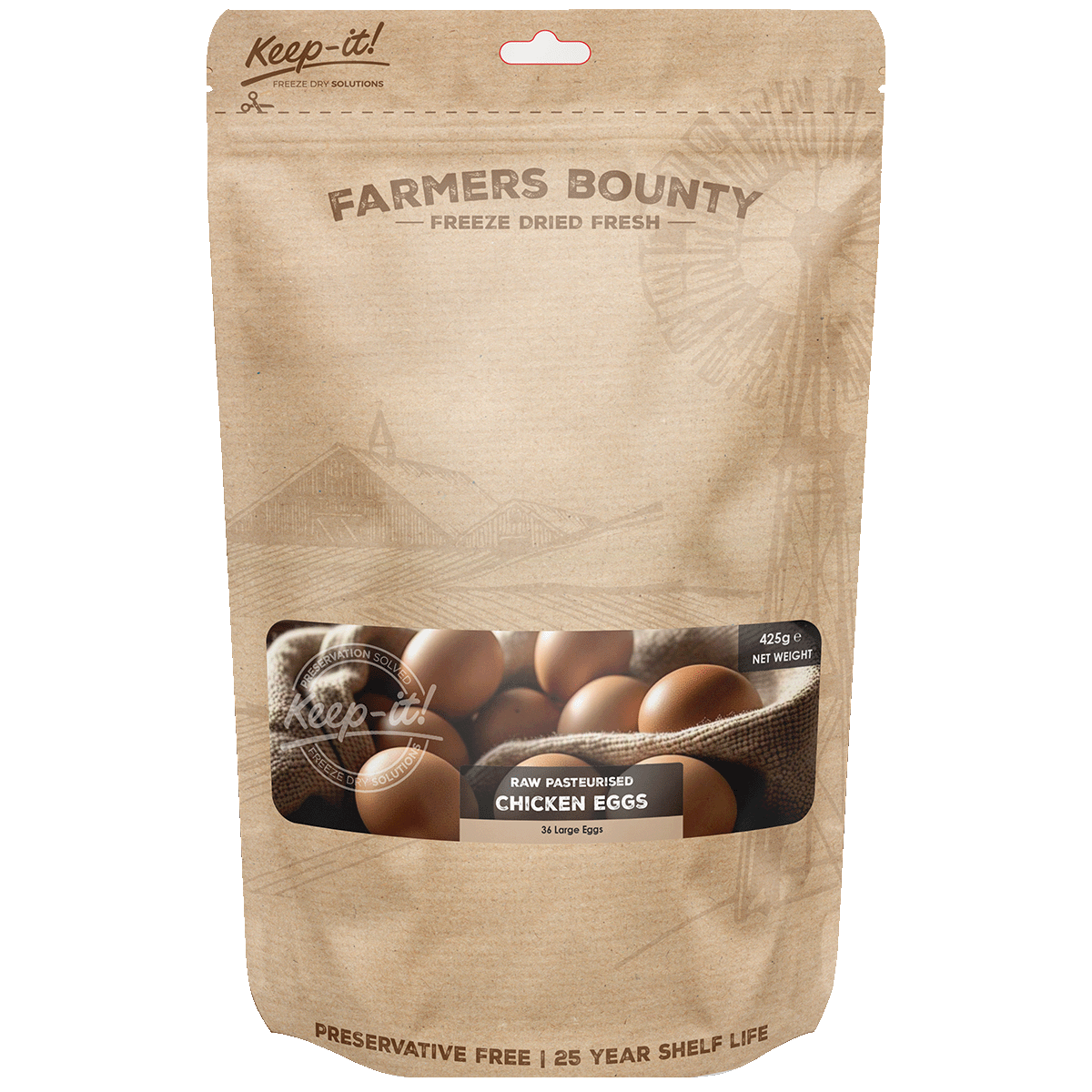 36 Large Raw Beaten Eggs - 1.8kg
